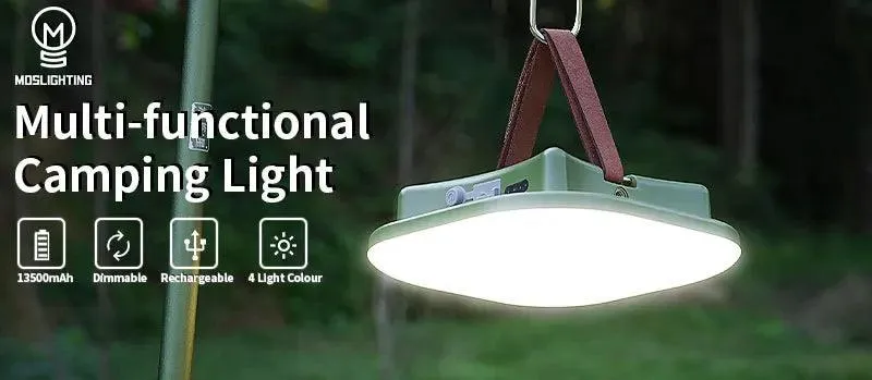 💡 MOSLIGHTING Tent Light | Rechargeable Lantern & Portable Emergency Lamp | Camping Bulb Flashlight for Outdoor & Home Use