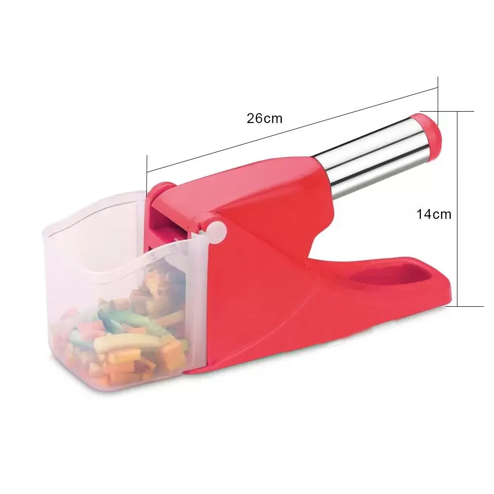 0114 Virgin Plastic French Fry Chipser, Potato Chipser / Potato Slicer with Container