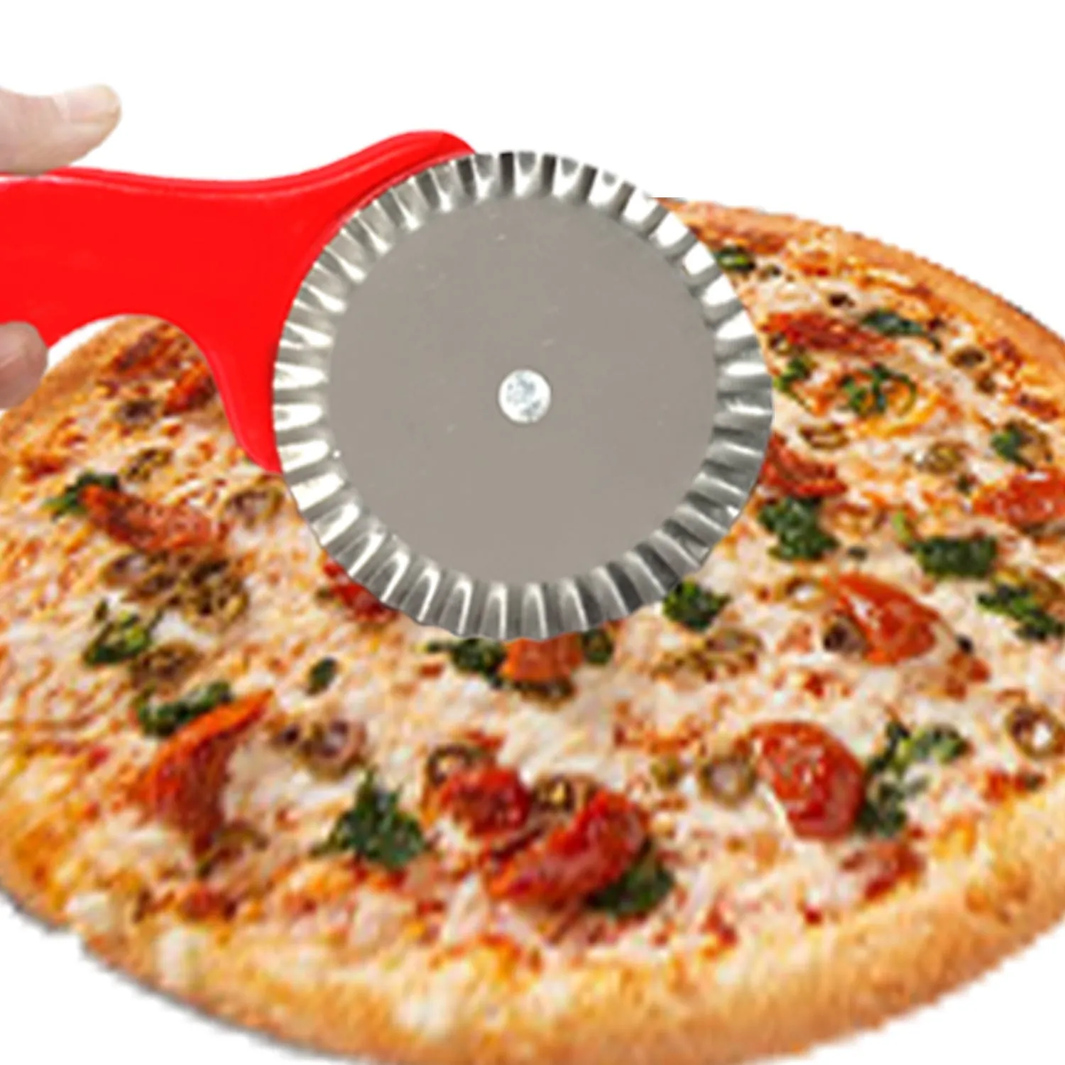 0725 Curly Pizza Cutter / Pastry Cutter / Sandwiches Cutter