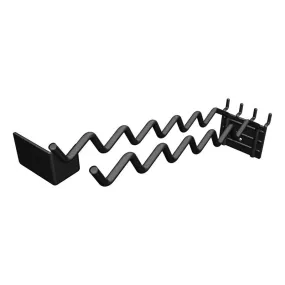 15 in. Black Metal Rake and Shovel Peg Hook with Bin Tag Holder 5 pk