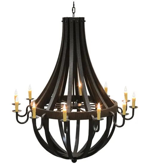 2nd Avenue Barrel Stave 48259-489 Chandelier Light - Timeless Bronze