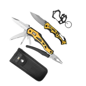 3 PC 10-in-1 Multi Tool, Knife, and Key Chain Gift Box Set