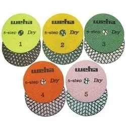 4" Weha 5 Step Dry Diamond Polishing Pads