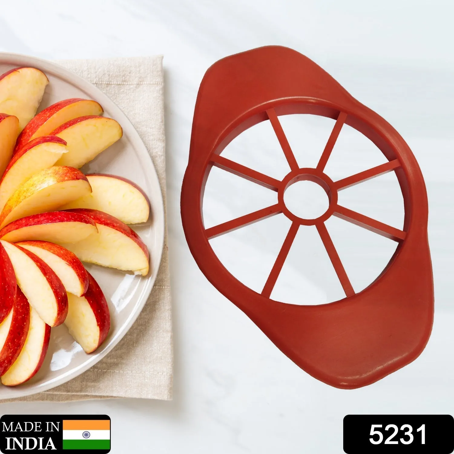 5231 Apple Cutter / Slicer with plastic 8 Blades Heavy Plastic Apple Cutter