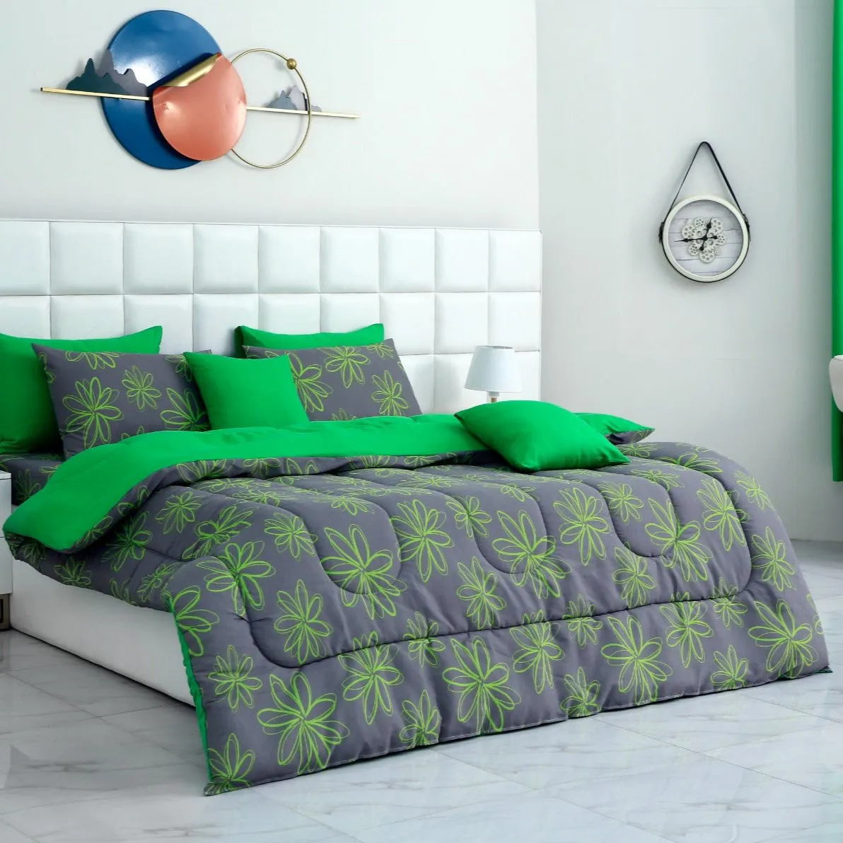 8 PCs Winter Comforter Set-Carnation