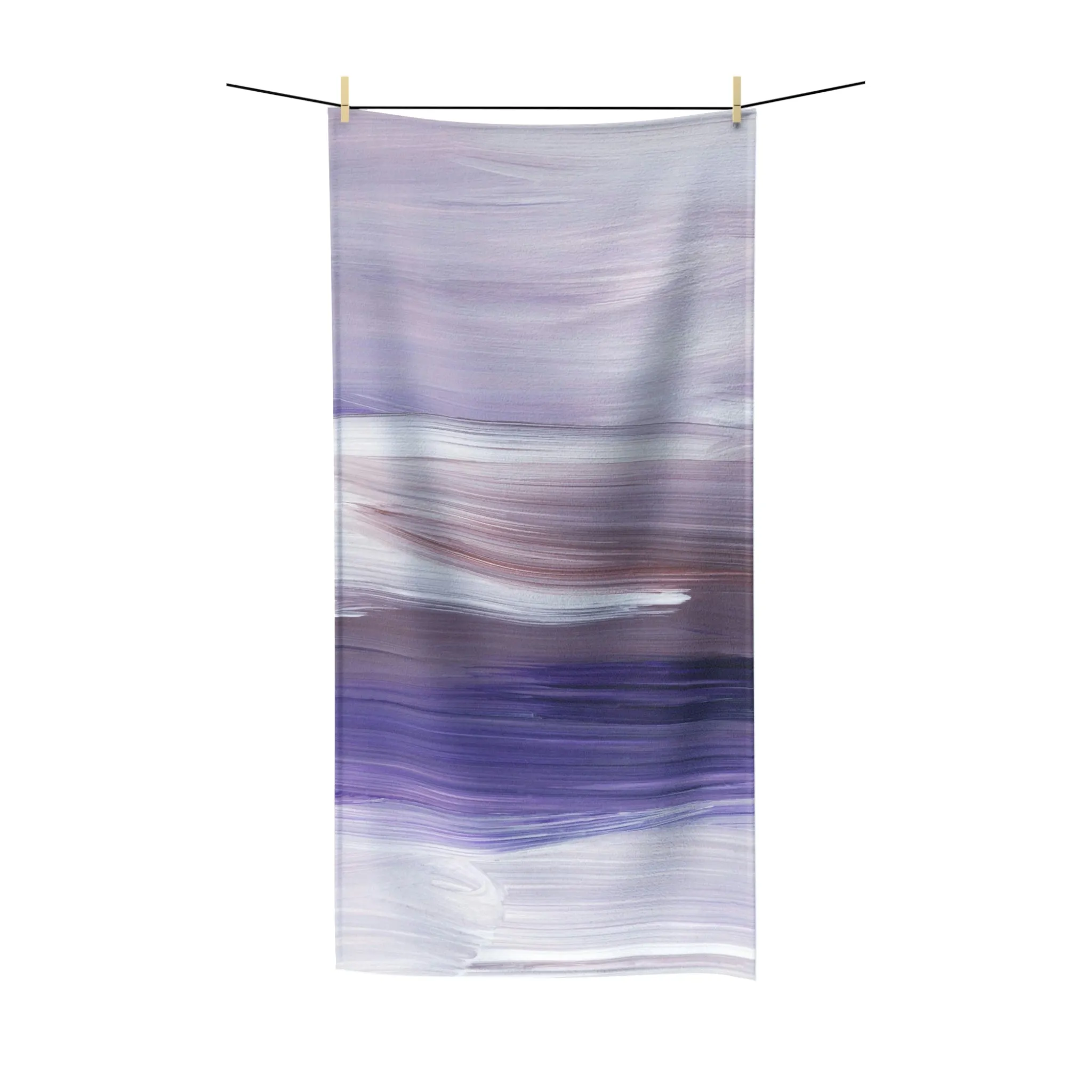 Abstract Boho Bath Towel | Lavender Ombre