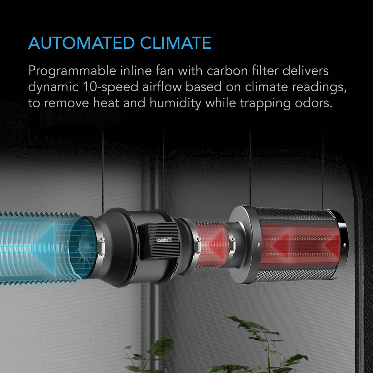 AC Infinity Advance Grow Tent System 2x4, 2-Plant Kit, Integrated Smart Controls to Automate Ventilation, Circulation, Full Spectrum LED Grow Light