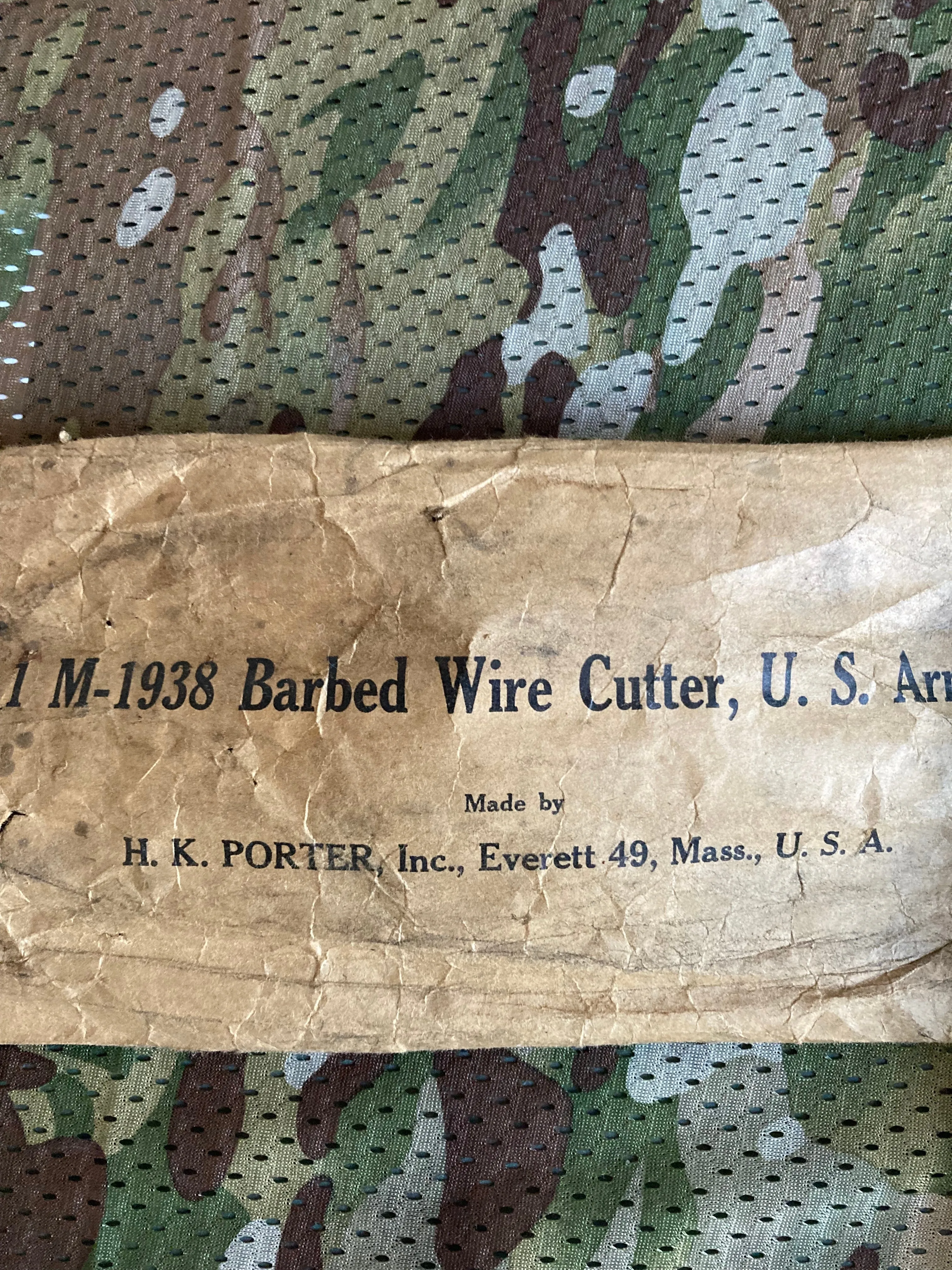 Accessories, M1938 Barbed Wire Cutter Sheath with Wrapping (Original)