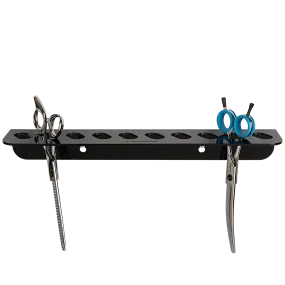 Acrylic 10 Scissor Holder Wall Mount Black by PetStore.Direct