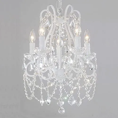 Adele Antique White 5-Light Chandelier