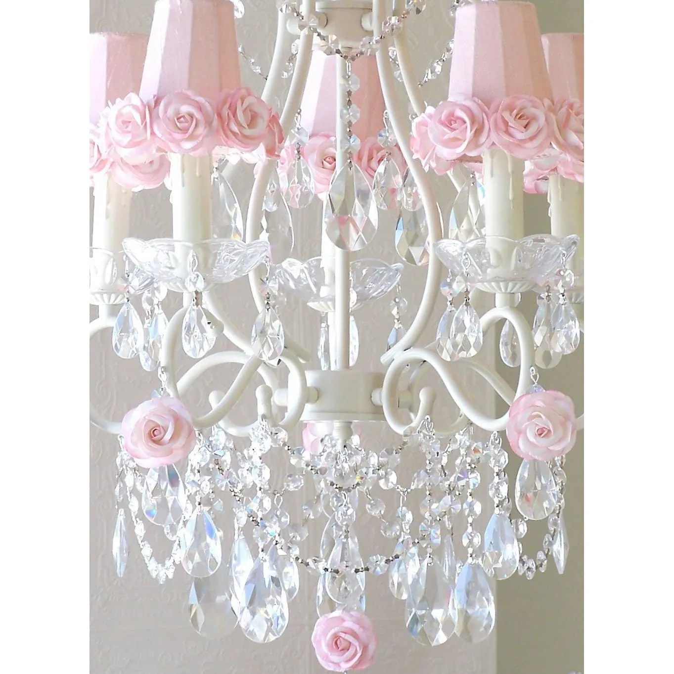 Adele Antique White 5-Light Chandelier