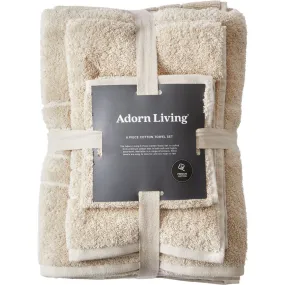 Adorn Living Essential Bath Towel 6 Pack - Clearance