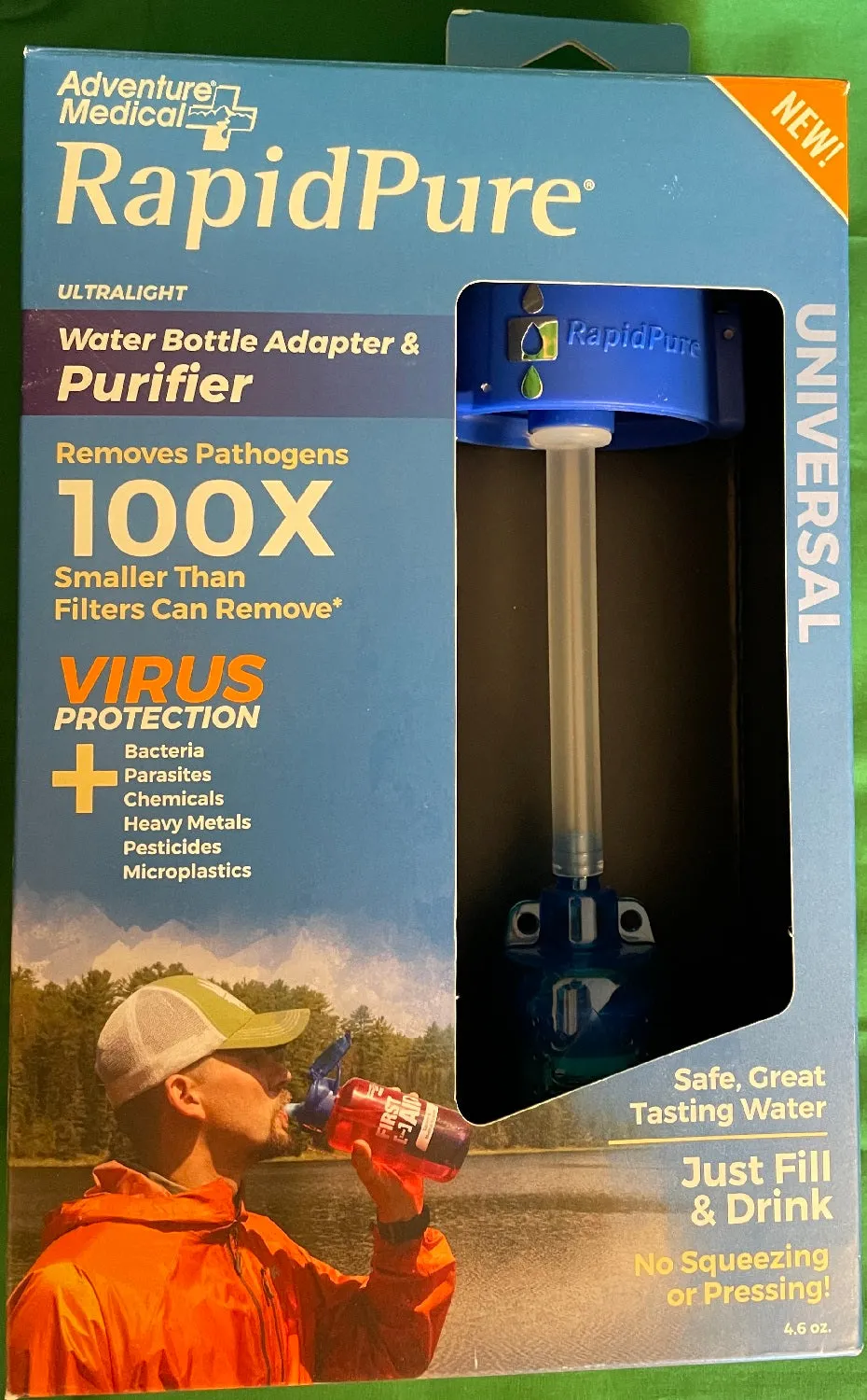 Adventure Medical RapidPure Universal Water Bottle Adapter & Purifier 0160-0130