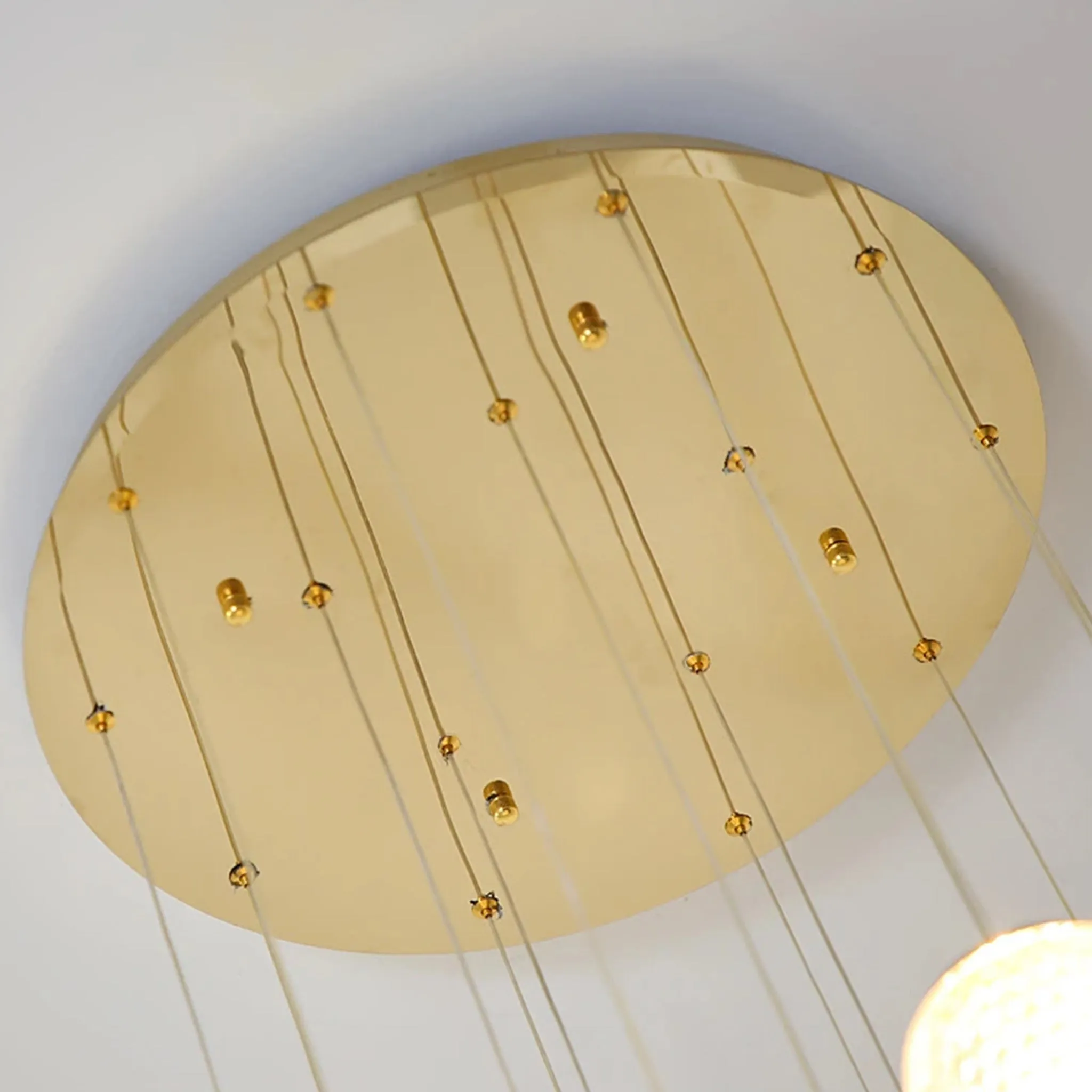 Aielli | Large Luxury Gold Pendant Chandelier for Staircase