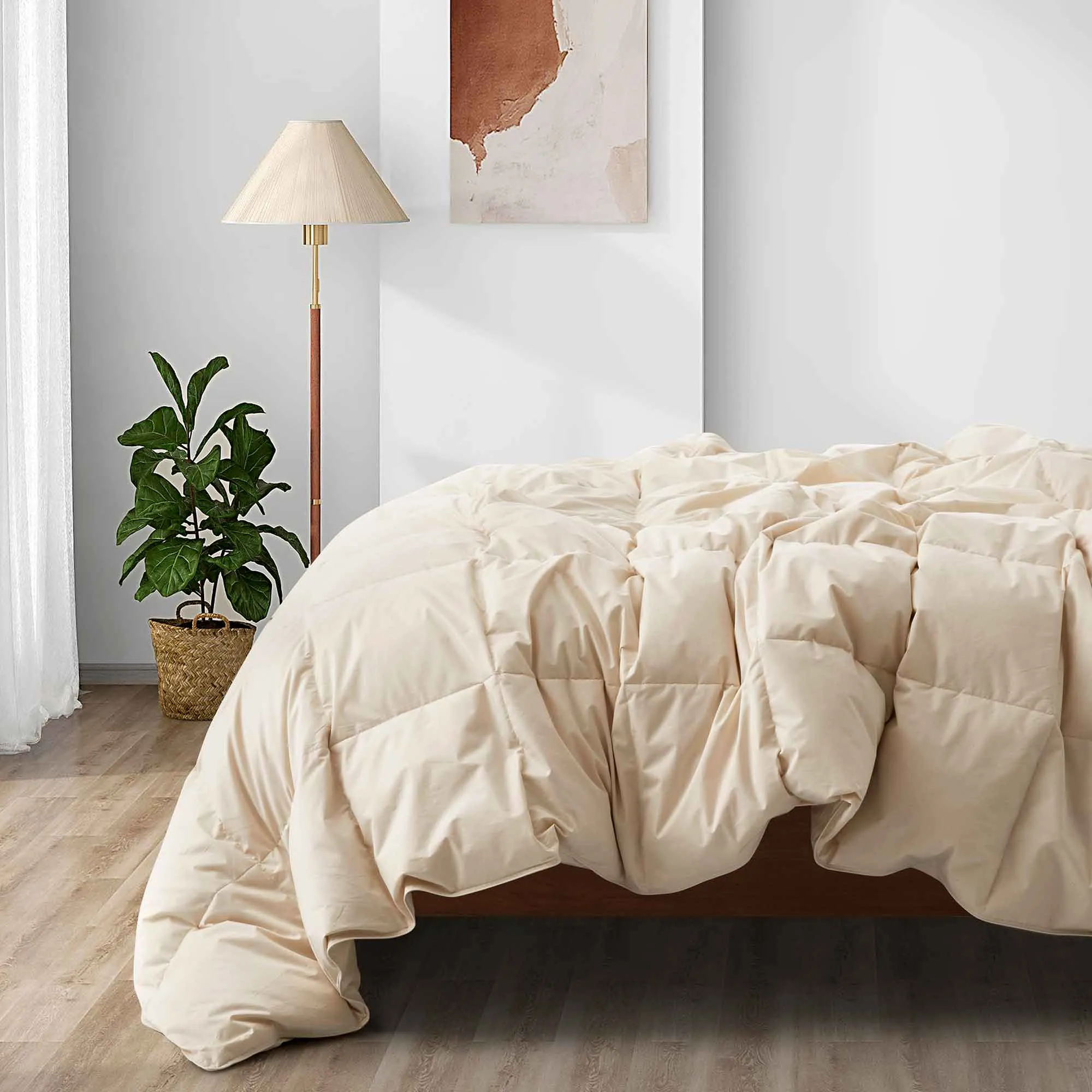 All Season Organic Cotton Comforter Filled with Down and Feather Fiber