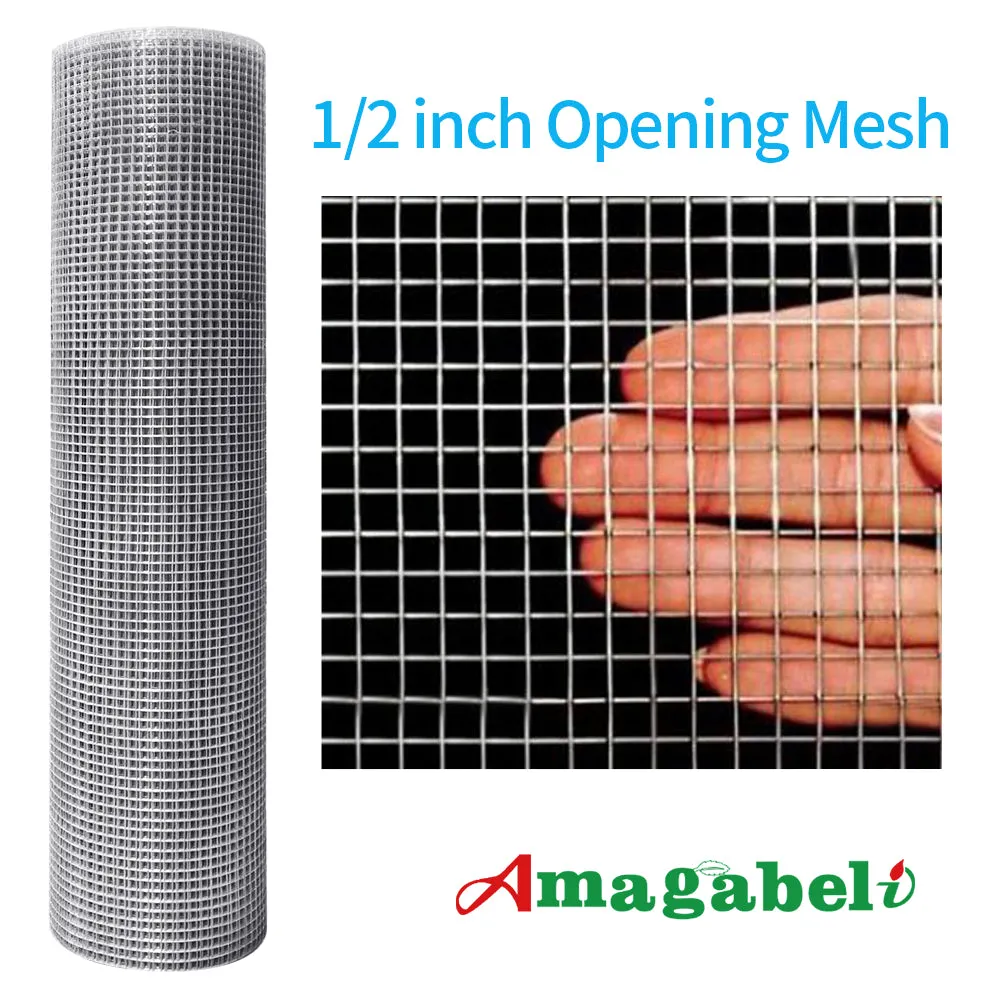 Amagabeli 40in X 65ft Hardware Cloth 1/2in Hot-dipped Galvanized BG253