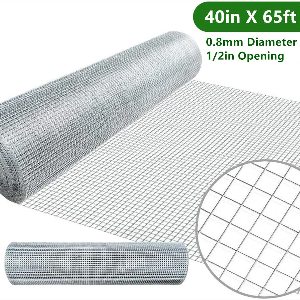 Amagabeli 40in X 65ft Hardware Cloth 1/2in Hot-dipped Galvanized BG253