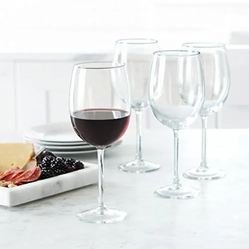 Amazon Basics All-Purpose Wine Glasses, 19-Ounce, Set of 4