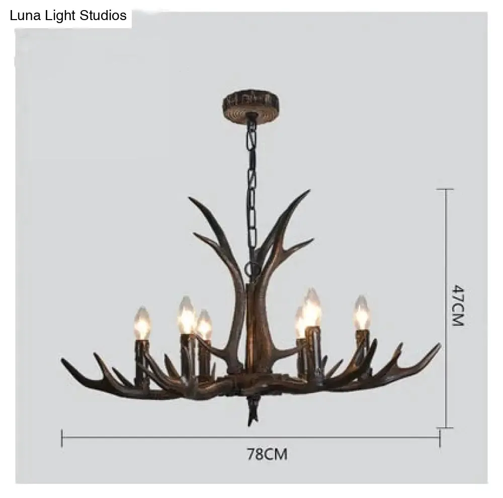 American Country Retro style Antler 2 Tier Chandelier Lamp