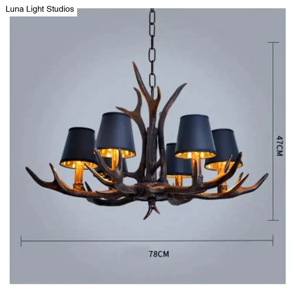 American Country Retro style Antler 2 Tier Chandelier Lamp