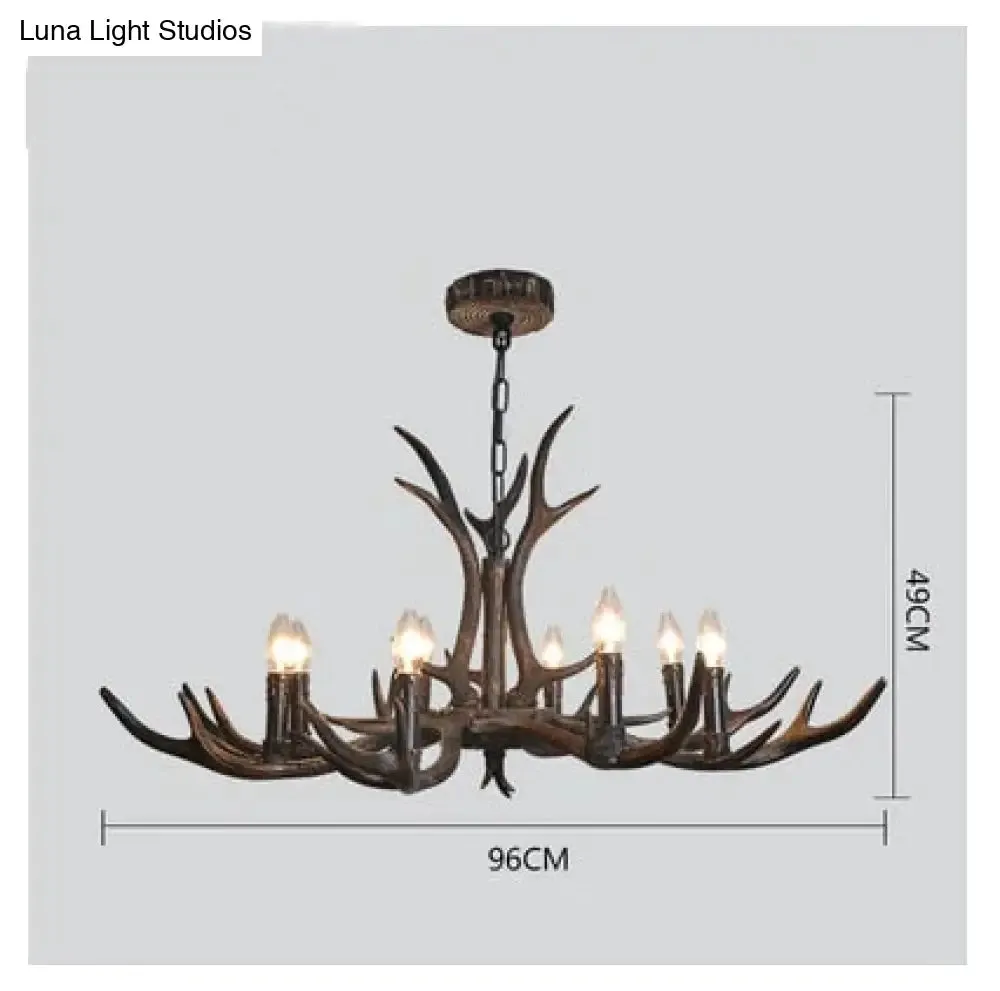 American Country Retro style Antler 2 Tier Chandelier Lamp