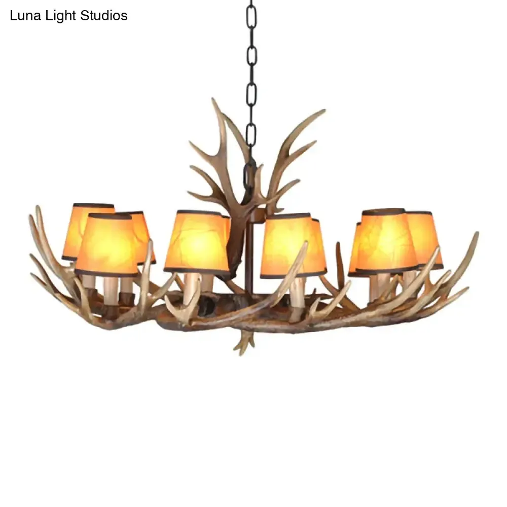 American Country Retro style Antler 2 Tier Chandelier Lamp