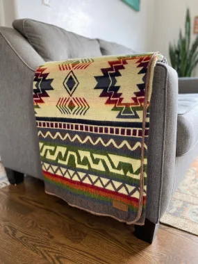 Andean Alpaca Wool Blanket - Retro