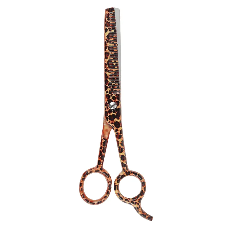 Annie Stainless Steel Thinning Hair Shears 6.5" Leopard Pattern