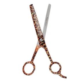 Annie Stainless Steel Thinning Hair Shears 6.5" Leopard Pattern