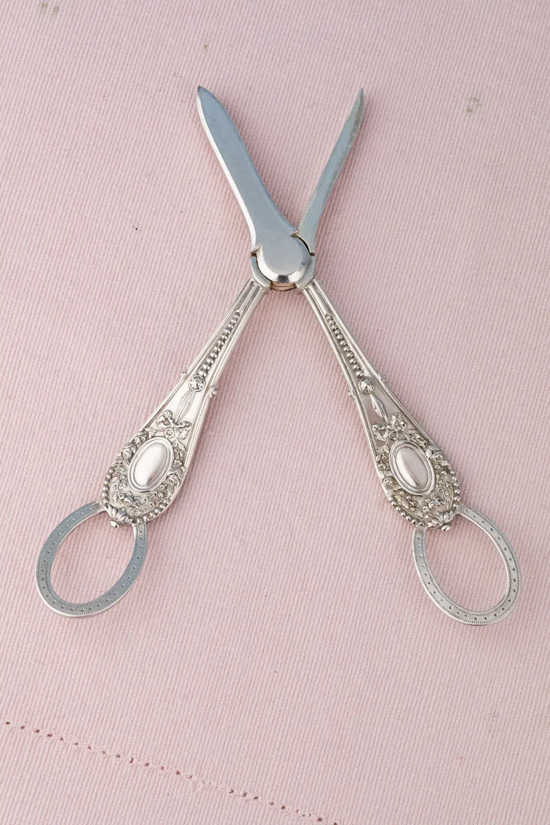 Antique English Silverplate Grape Shears