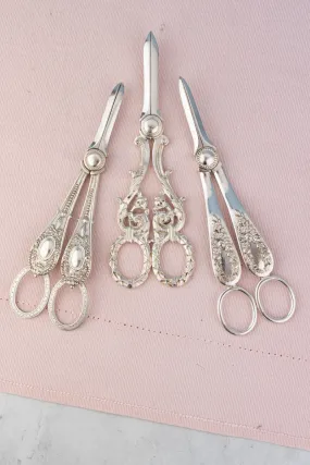 Antique English Silverplate Grape Shears