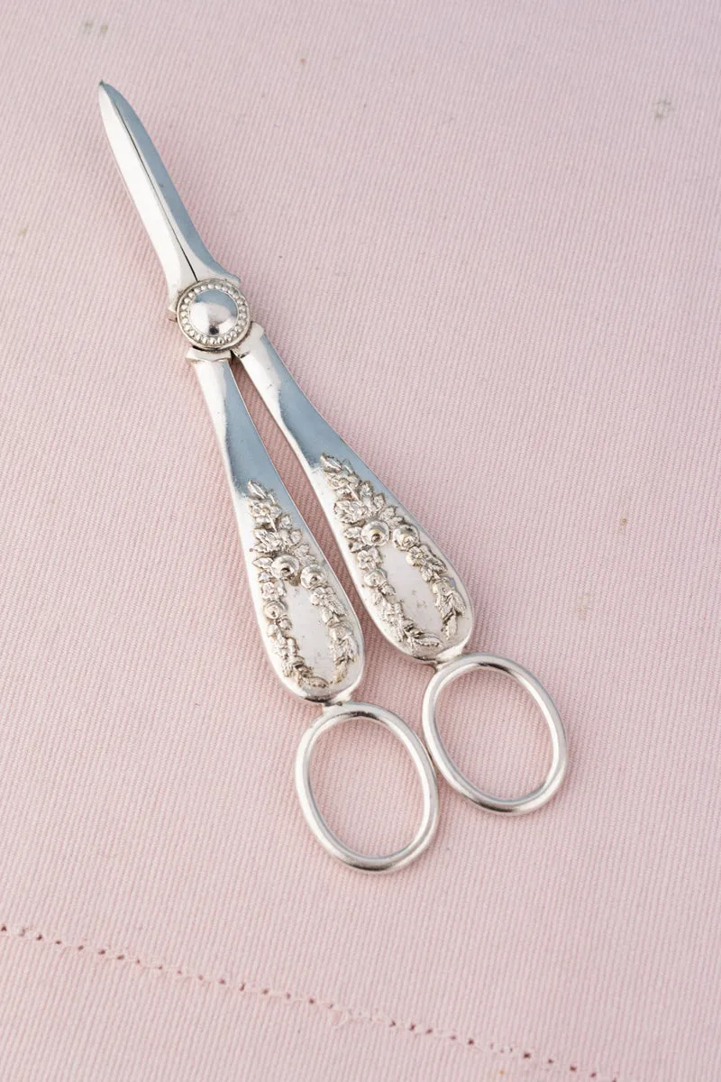 Antique English Silverplate Grape Shears