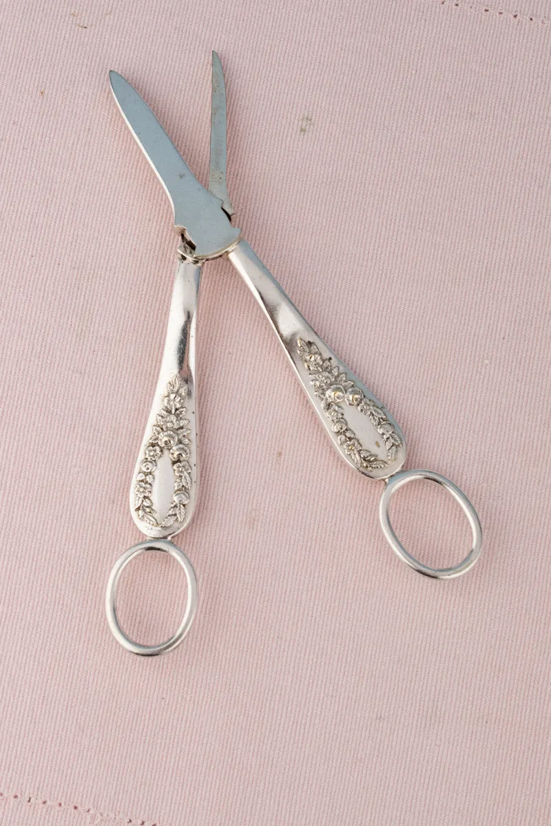 Antique English Silverplate Grape Shears