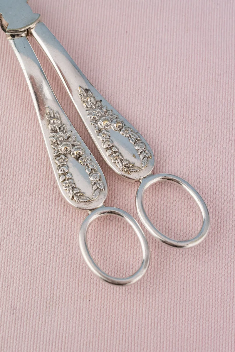 Antique English Silverplate Grape Shears