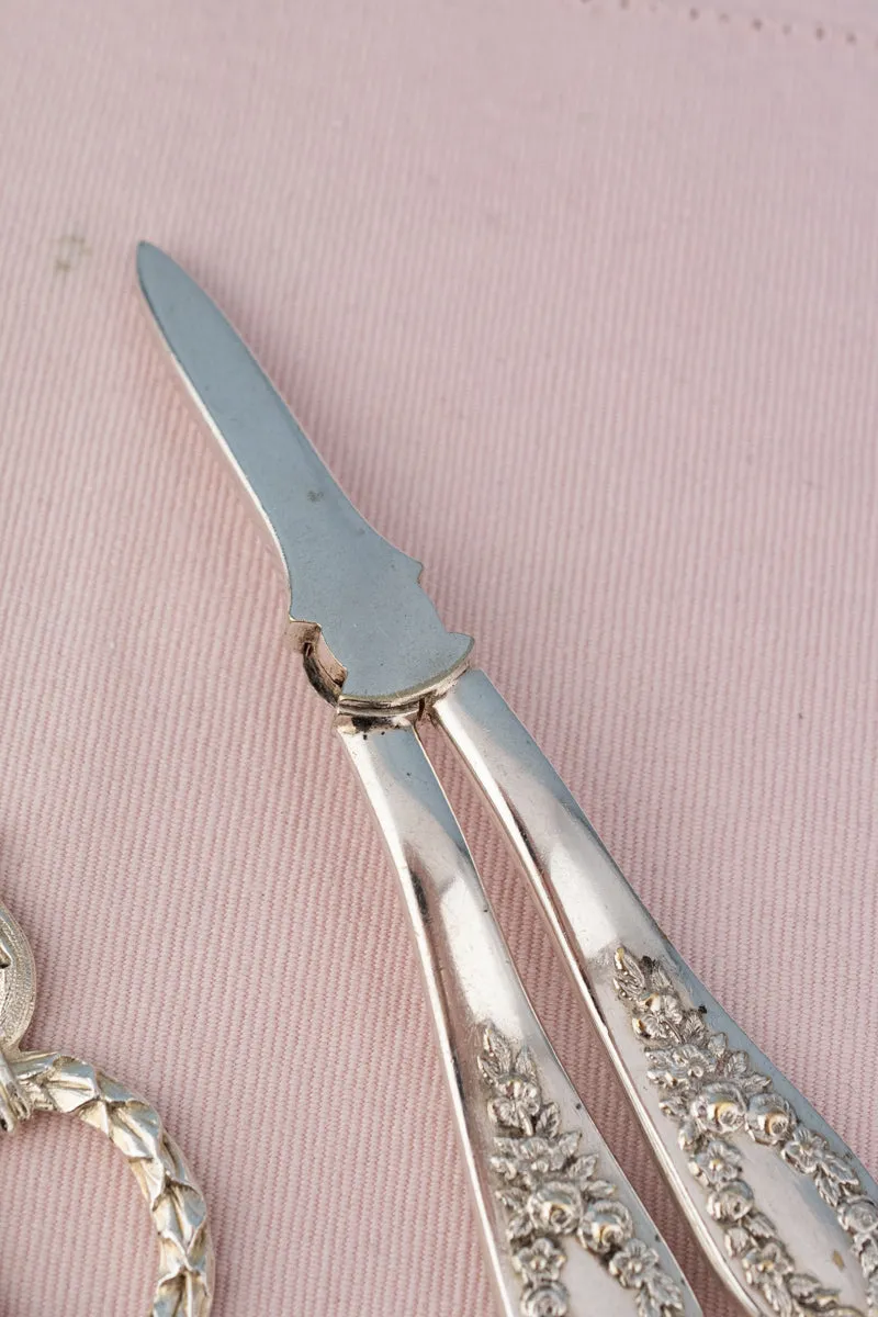 Antique English Silverplate Grape Shears