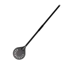 Anygleam Pizza Shovel 112.5cm Dark Grey for Perforated Peel with Metal Handle Oven Turning Baking Accessory