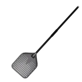 Anygleam Pizza Shovel 28cm X 123.5cm Dark Grey for Perforated Peel with Metal Handle Oven Turning Baking Accessory