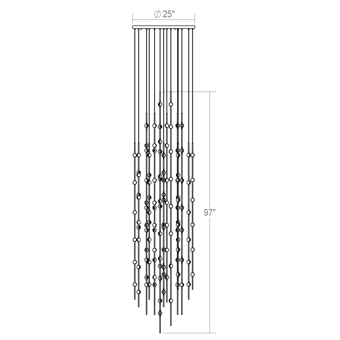 Art Design Creative Constellation Chandelier for Foyer/Staircase/High-ceiling Space