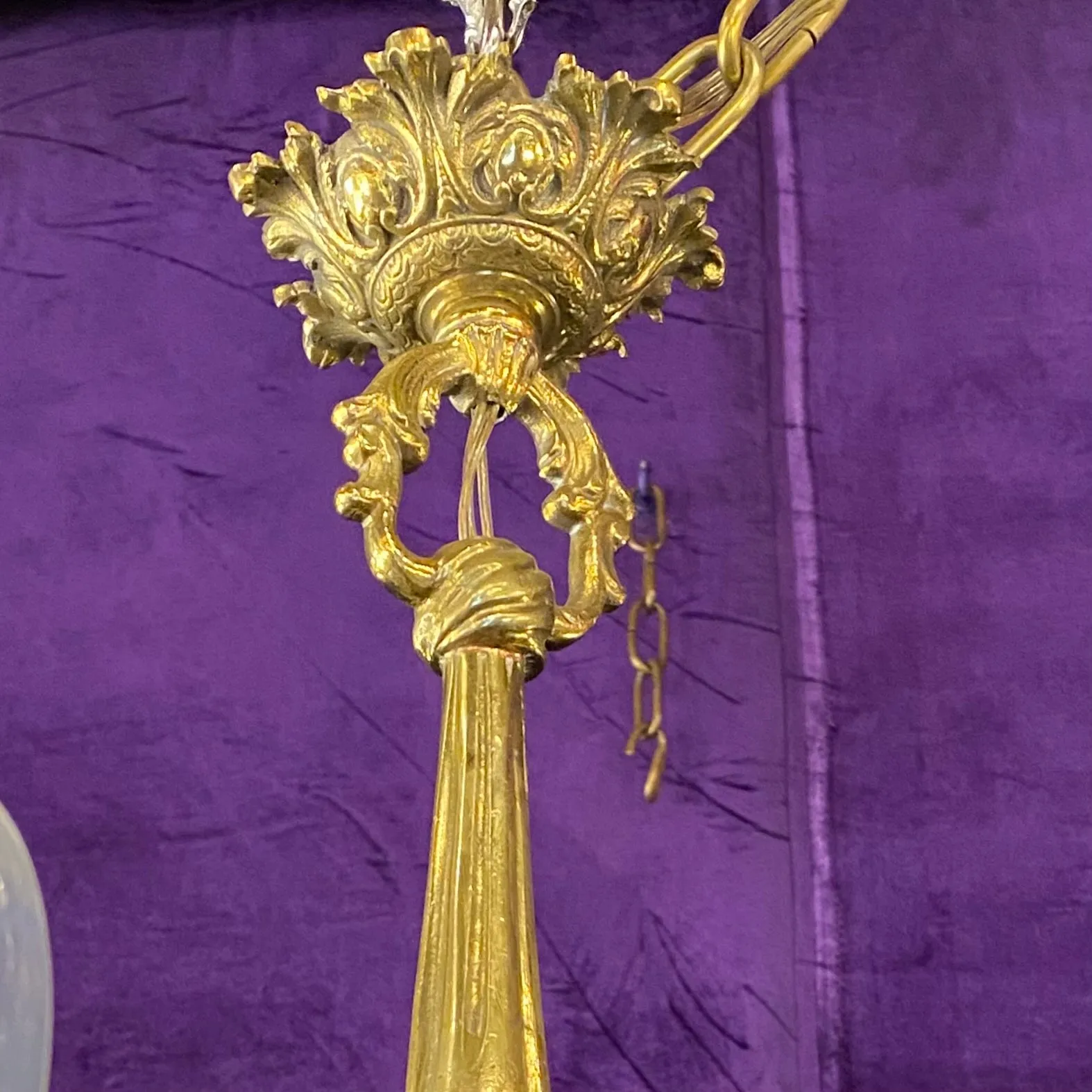 Art Nouveau Era Brass Chandelier