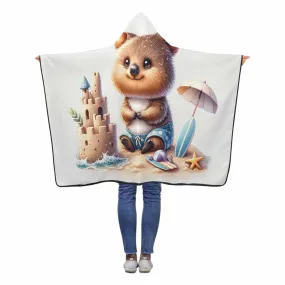 Australian Animal Kangaroo Awd1324  Hooded Blanket 50"x40"