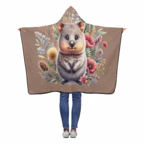 Australian Animal Quokka Awd1327  Hooded Blanket 50"x40"