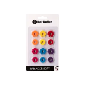 Bar Butler Wine Glass Coloured Silicone Stem Markers 12pc Set