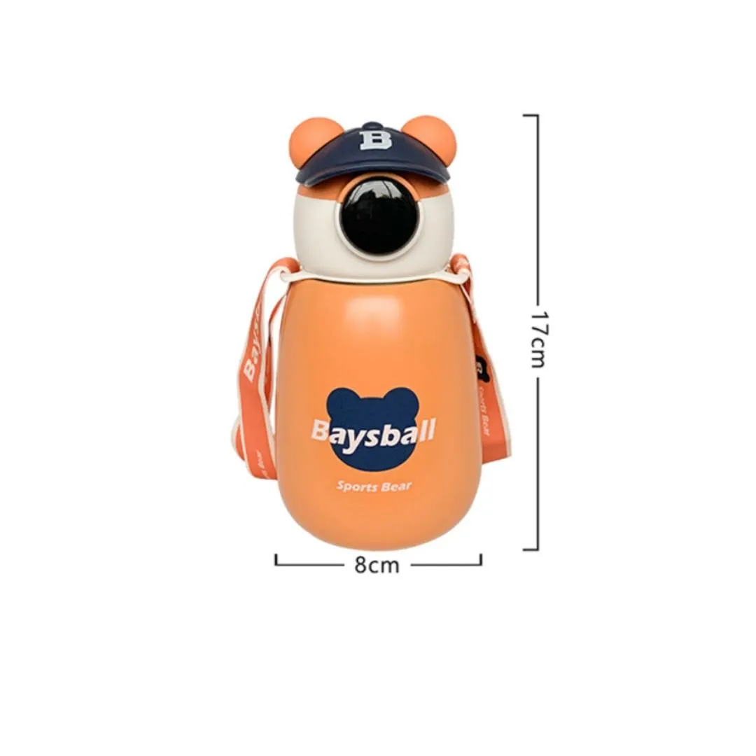 Baseball Bear Water Bottle | Bear Shaped | Cute Sipper for Kids [450ml]