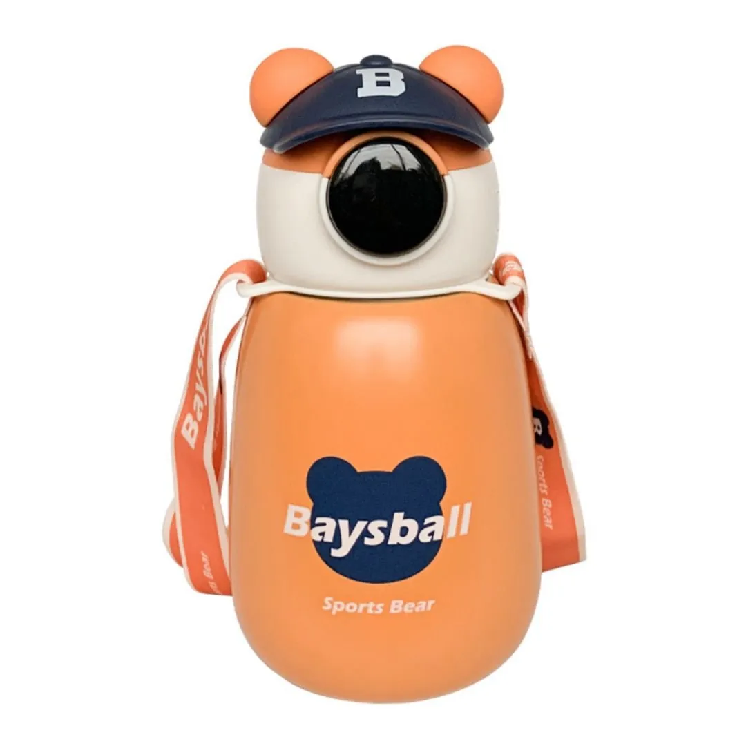 Baseball Bear Water Bottle | Bear Shaped | Cute Sipper for Kids [450ml]