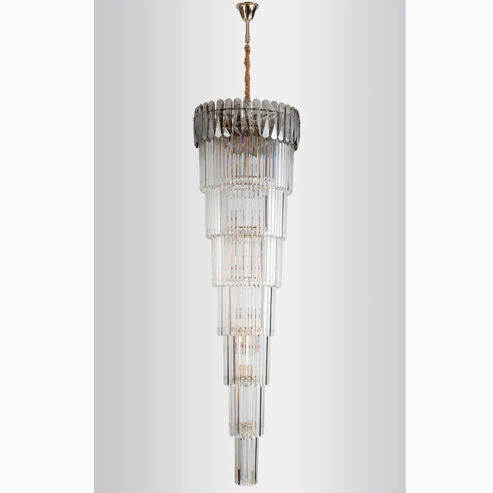 Belvédère | Royal Long Crystal Chandelier For Staircase