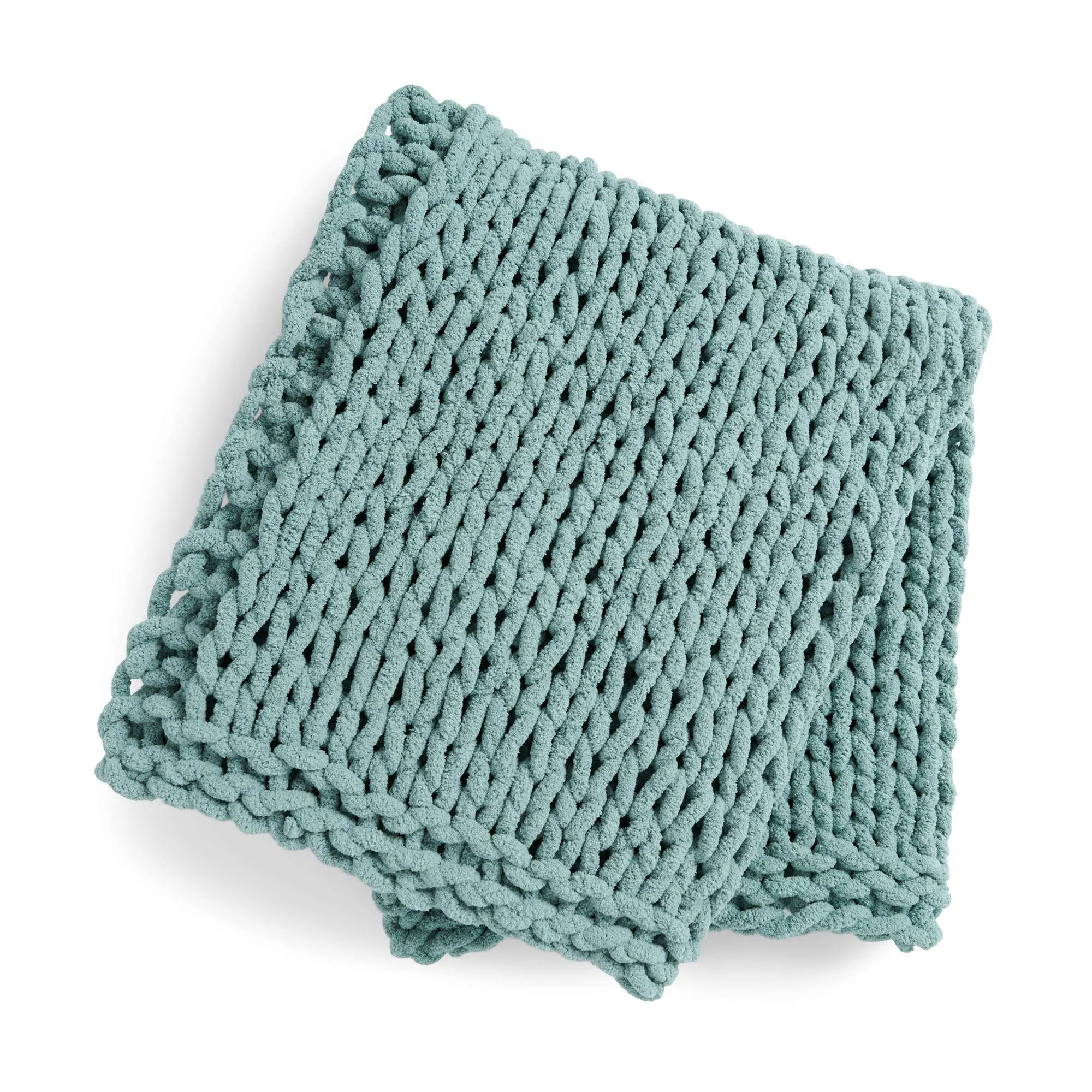 Bernat Ultra Squish Table Knit Blanket