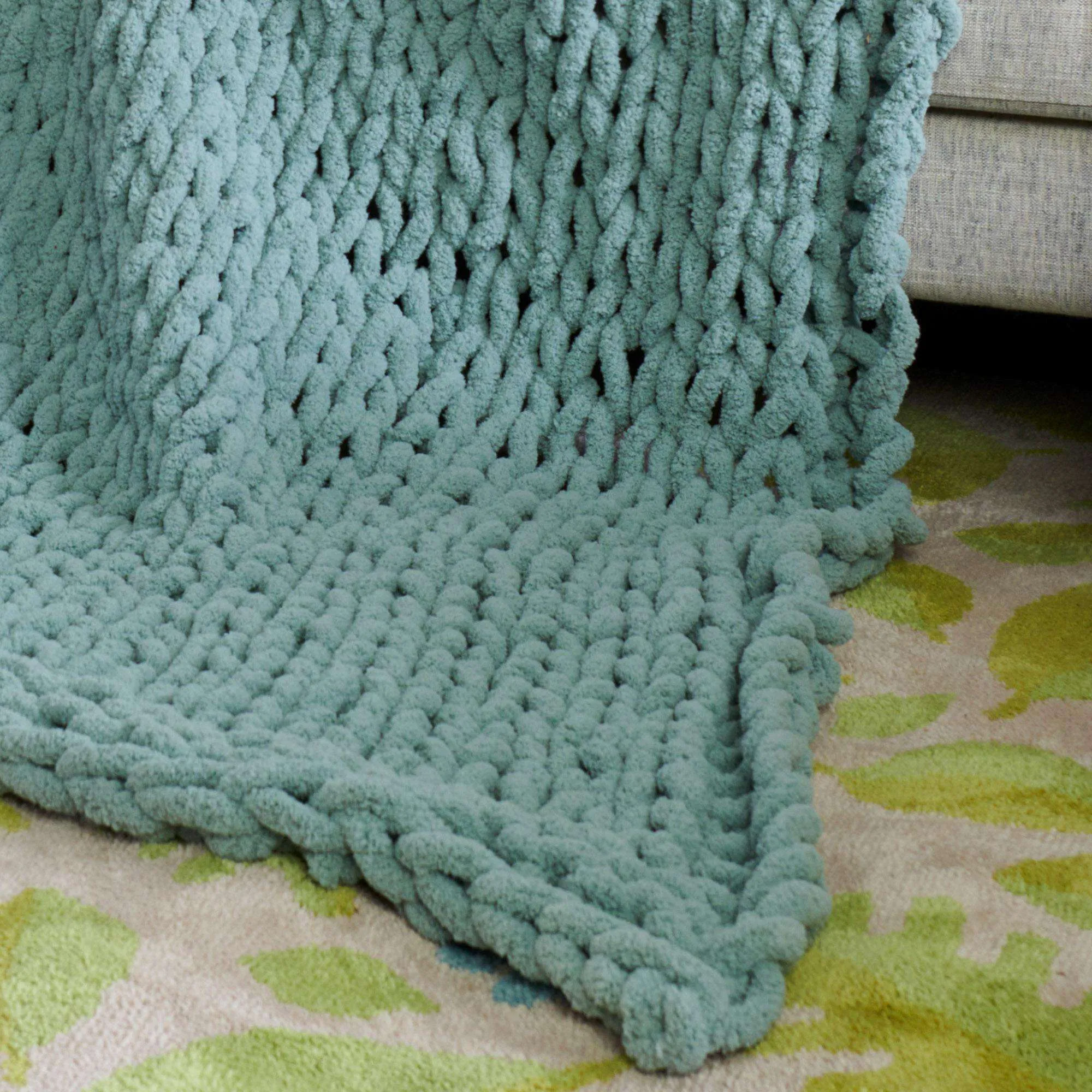 Bernat Ultra Squish Table Knit Blanket