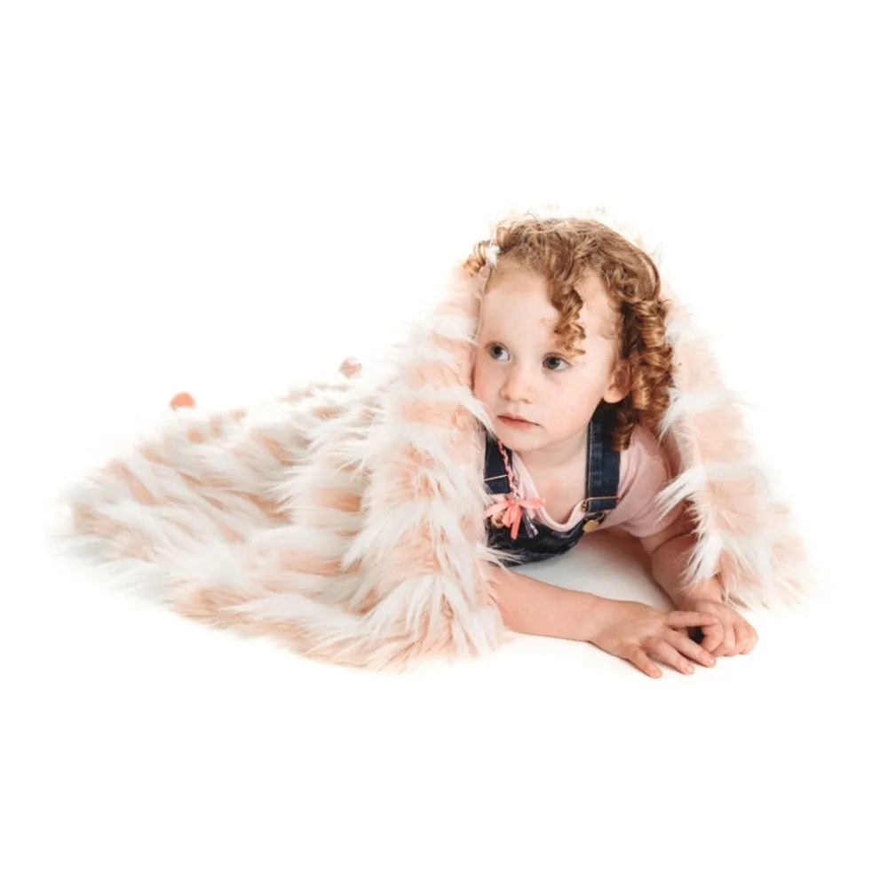 Bizzi Growin Little Rebel Pink Faux Fur Blanket