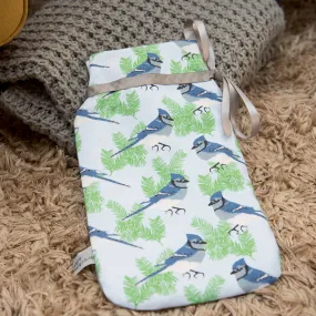 Blue Jay Print Hot Water Bottle