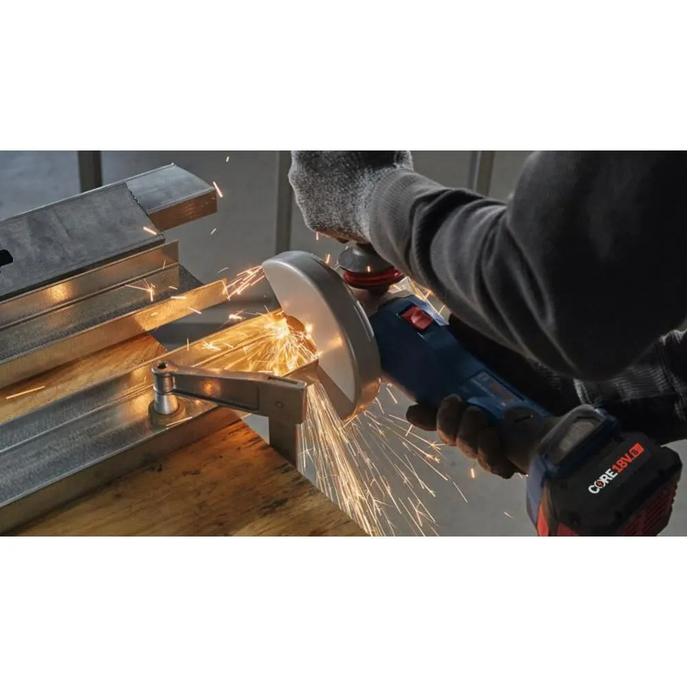 Bosch GWS18V-13CB14 PROFACTOR 18V Connected-Ready 5 – 6 In. Angle Grinder Kit with (1) CORE18V 8 Ah High Power Battery